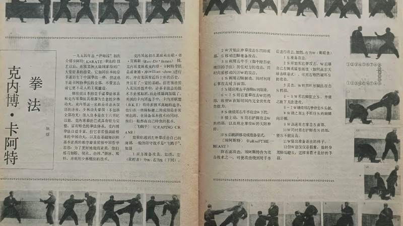 外国搏击术克内博卡阿特拳法80年代的武术杂志