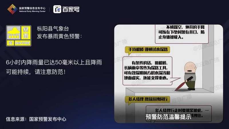 枞阳县气象台发布暴雨黄色预警「III级较重」