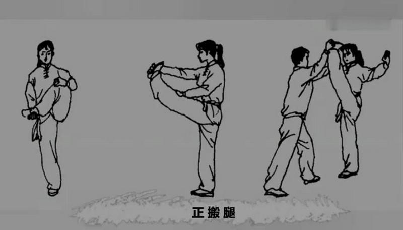 武术家教你如何自学武术之腿功的习练劈压搬和控腿